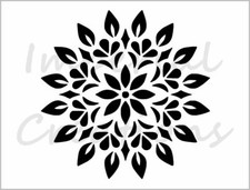 Mandala 1 Stencil Geometric Circle Flower Shape 8.5" x 11" Reusable Sheet S650