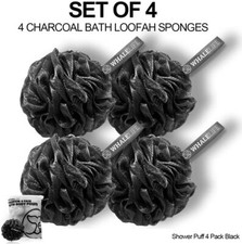 Shower Loofah Bath Sponge Mesh Pouf Scrubber Ball Body Washer , 4-Pack