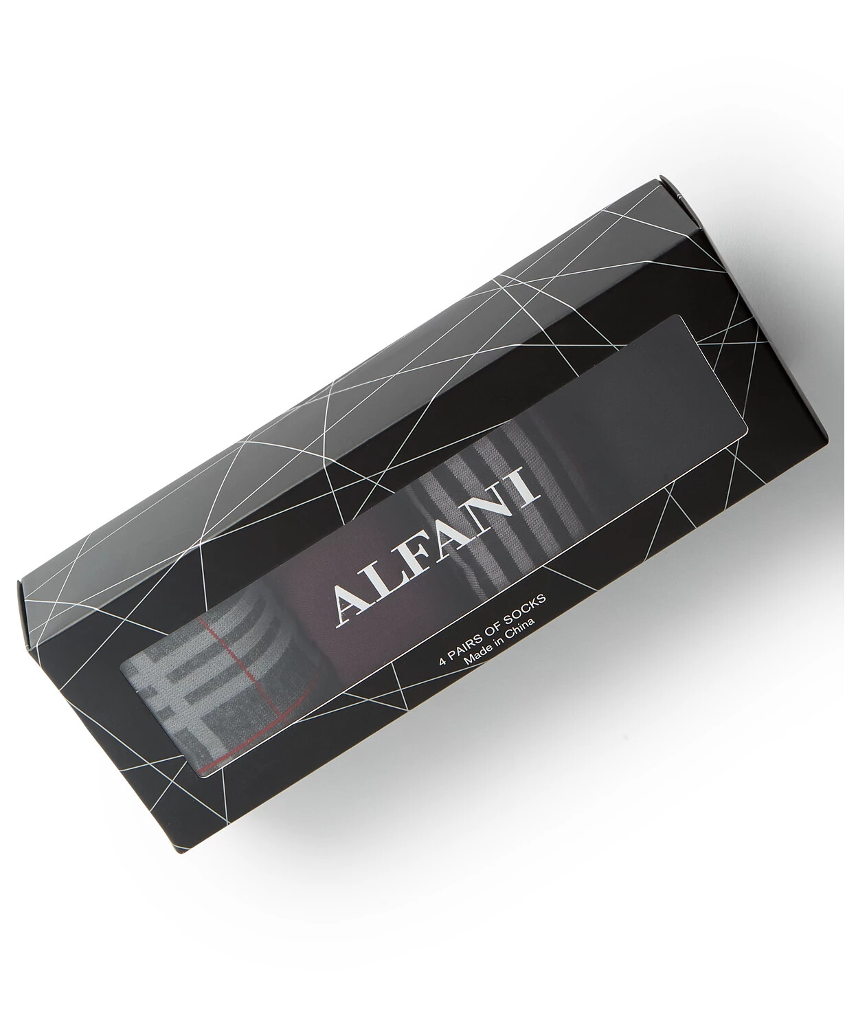 Alfani Men's 4-Pk. Dress Socks with Gift Box Gray Size 10-13 Shoe Size 7-12