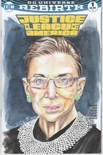 JUSTICE LEAGUE of AMERICA #1 Rebirth, Ruth Bader Ginsburg by Cordy Jr