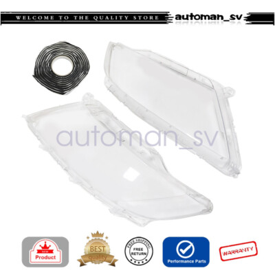 Pair Front Headlight Headlamp Lens Covers Left&Right For Lincoln MKX 2015-2018