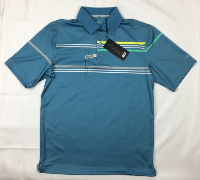 Walter Hagen Men's 11 Majors Chest Stripe Golf Polo Shirt Blue Mga11290 Small for sale online | eBay