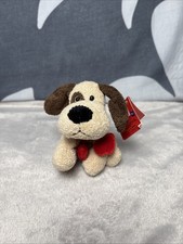Russ Dog Randy Luv Pets Red Hearts Brown Beige Puppy 5" Plush Toy Lovey 20939