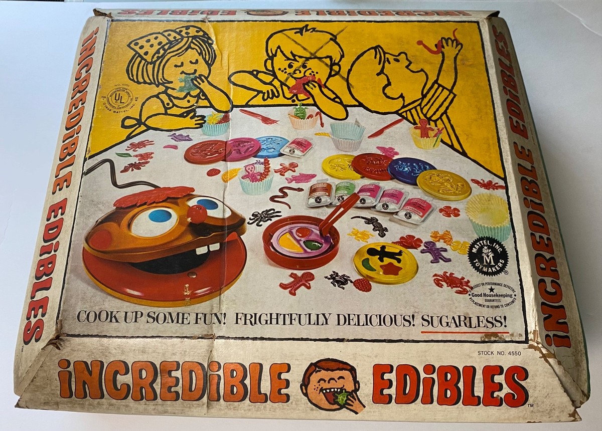 Vintage 1966 Mattel Incredible Edibles Sooper Gooper w/ Box & 8