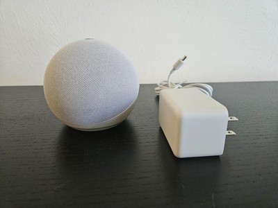 Echo Dot (4th Gen) | Smart speaker with Clock and Alexa | Glacier White