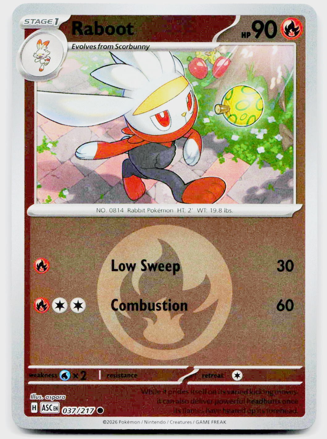 Raboot (Energy Symbol Pattern) Reverse Holo Common ME: Ascended Heroes 037/217 N