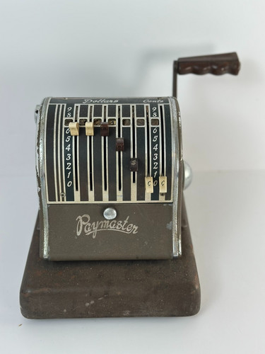 Paymaster Series 600 Check Writer Vintage 7 Column Office Machine Decor  Descrip