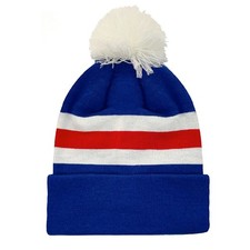 Fan Originals Retro Football Knitted Hat in Rangers Colours Blue White Red