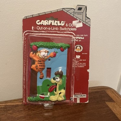 Garfield Odie Out On A Limb Switchplate Vintage Light Switch Cover~new Open Pkg