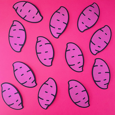 Sweet Potato Birthday Craft DIY Party Table Confetti