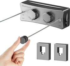 Retractable Wall Mounted Stainless Steel Line 16.7 Ft Double Clothes Lines