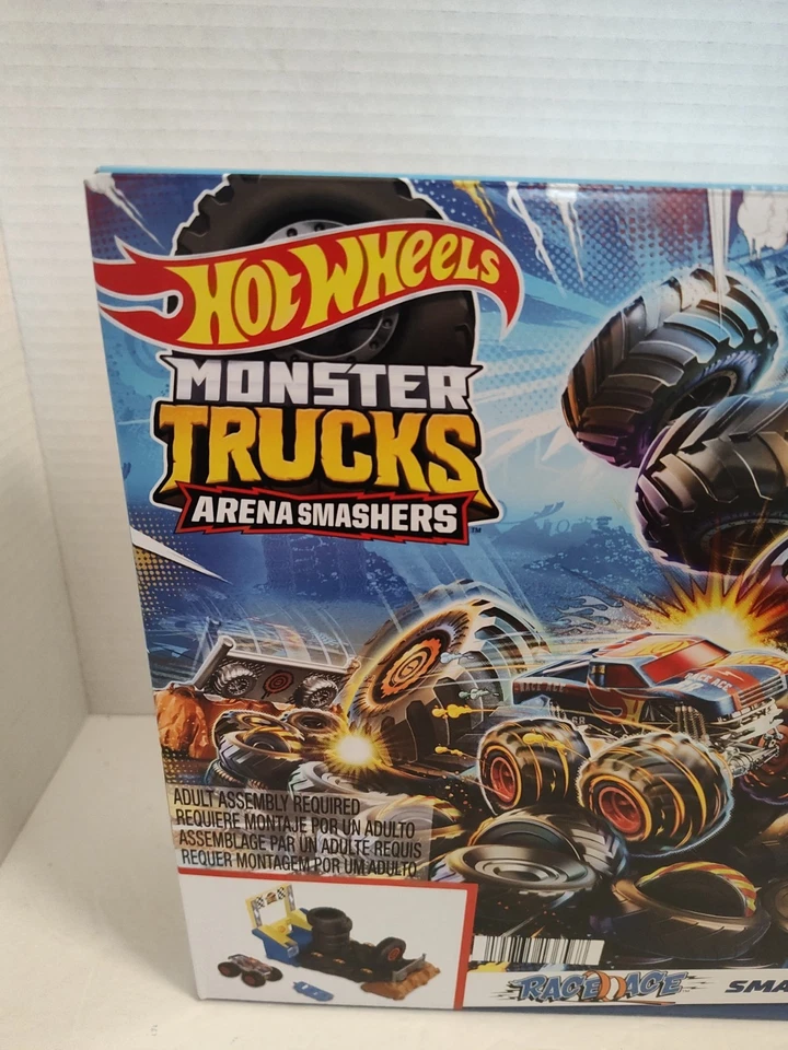 Hot Wheels Monster Trucks Arena Smashers Juego - Smash Race Nuevo En Caja Sellado Foto 2 de 4