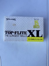 Spalding Top-Flite XL Golf Balls 15 Pack Hi-Visibility Yellow New Sealed