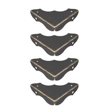uxcell Metal Desk Corner Protectors Table Edge 40 x 40 x 9mm, Bronze Tone