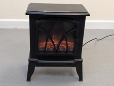 NETTA 2000W Electric Stove Heater - Traditional Log Burner Fire Effect - Black