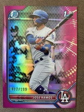2022 Bowman Chrome Prospects Fuchsia Refractor /199 Jose Ramos #BCP-129