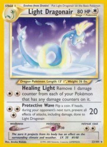 Light Dragonair - 22/105 - Rare - Unlimited Edition HP, English Pokemon Neo Dest