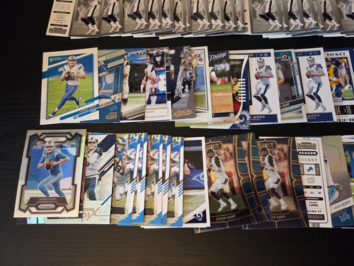 Jared Goff 79 Card Lot Prizm Inserts Detroit Lions Rams Collection 4x Pro Bowl - Afbeelding 3 van 6