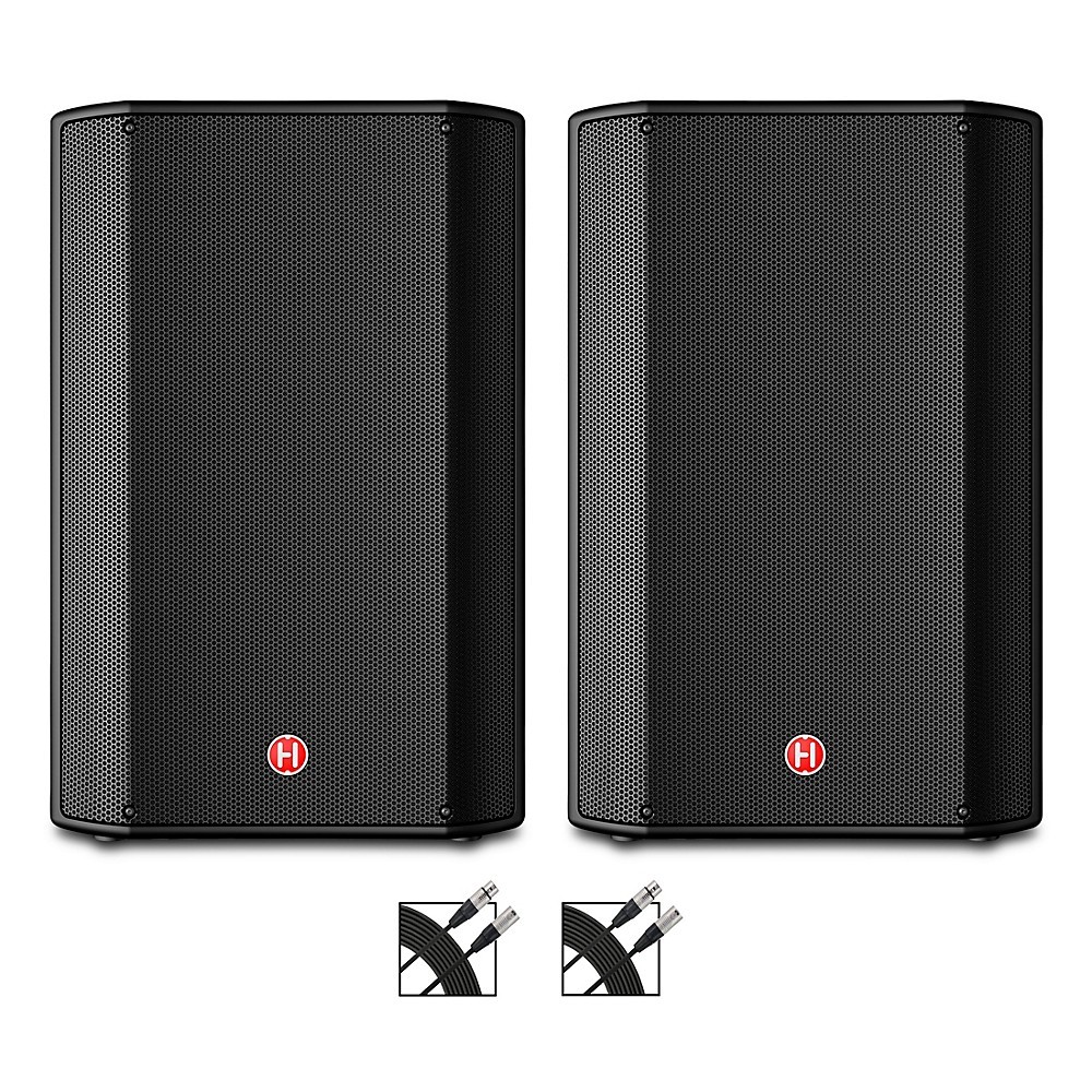 Harbinger VARI V1115 15'' Powered Speakers Pair With Cables