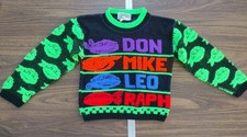 VTG Retro Teenage Ninja Mutant Turtles Knit Sweater 1990 Hot Cashews NO SIZE TAG