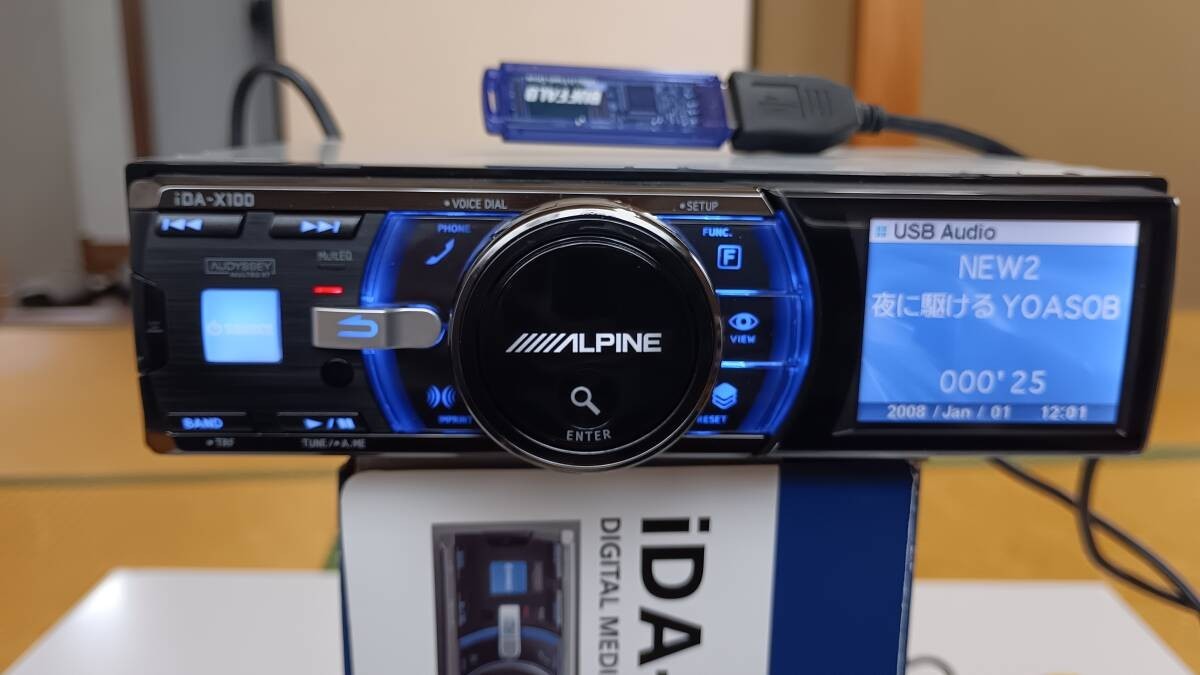 アルパイン iDA-X100 1DIN オーディオ 動作品 ALPINE iDA-X100 MP3/WMA/AAC USB Player Audio Head Unit Bluetooth