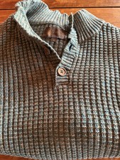 The Territory Ahead Men's XXL Green Heather Shawl Collar Sweater Pullover Nice