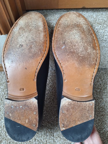 Suitsupply Italienisch Narben Schwarz Kalbsleder Slipper Halbschuhe Herren Größe 43,5 10,5 - Bild 9 von 9