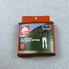 Ozark Trail Thermal Bottom Men’s XXL Wool Blend Outdoor Base Layer Hiking Brown