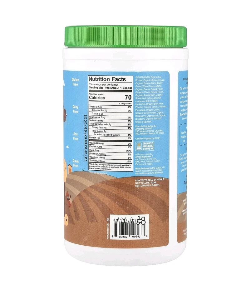 Kidz Superfood®, Proteína + Probióticos, Chocolate Extremo, 10 oz (285 g) 2 paquetes Foto 4 de 4