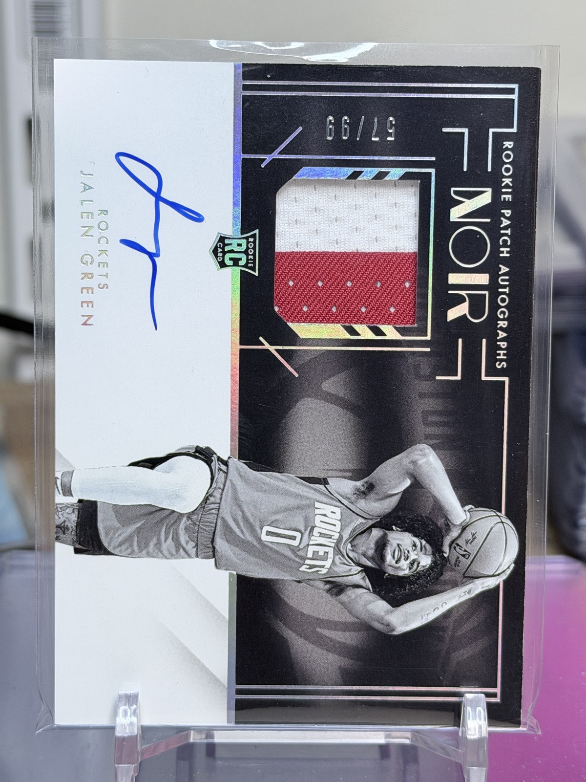 2021-22 Panini Noir #327 Jalen Green RPA Patch Auto Rookie AJM06