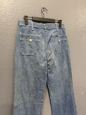 Vintage 70  s Lee Women  s Blue Cotton Flared Pants Size