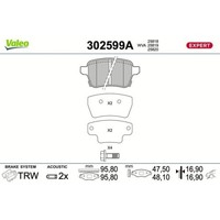 1X Bremsbelagsatz, Scheibenbremse Valeo 302599A Passend FüR Opel Vauxhall