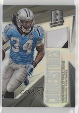 2014 Spectra Cornerstones Jerseys Black Prizm 1/5 DeAngelo Williams Patch z5i