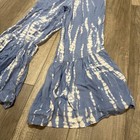 Japana Women’s Blue & White Tie Dye Romper Size Small Sleeveless Ruffles — photo 3