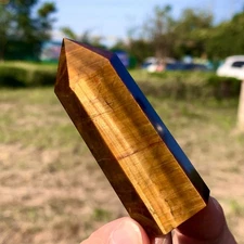 65G Natural yellow tiger eye stone slab crystal mineral sample energy