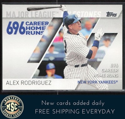 Alex Rodriguez 2017 Topps Major League Milestones #MLM-7 New York Yankees