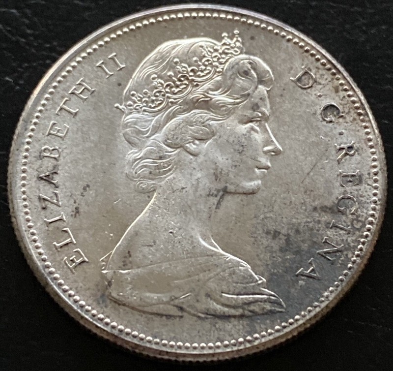 1867-1967 Canadian 80% Silver Centennial Dollar Elizabeth II Commemorative Coin