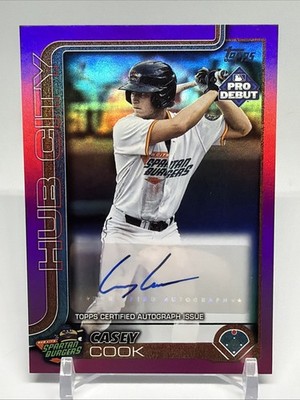 2025 Topps Pro Debut - Casey Cook #PD-188 Fuchsia Foil Autographs /199 (AU, RC)
