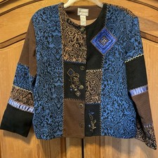 Womens Napa Valley Blue Black Brown Jacket Embroidered Patchwork  Hong Kong S