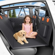 Dog Truck Seat Cover for Back Seat,Hard Bottom Dog Hammock for Car, Pet Bed E...