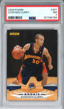 STEPHEN CURRY 2009-10 PANINI #307 PSA 7 NEAR-MINT ROOKIE CARD RC STEPH WARRIORS. rookie card picture