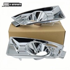 2pcs Fog Light Lamp Chrome Bezel Cover Grilles Fits 2007-2010 Ford Edge 3.5l V6