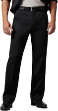 Men'S Cozy Hidden Expandable Waist Dress Pants Premium Stretch Texture Weave W