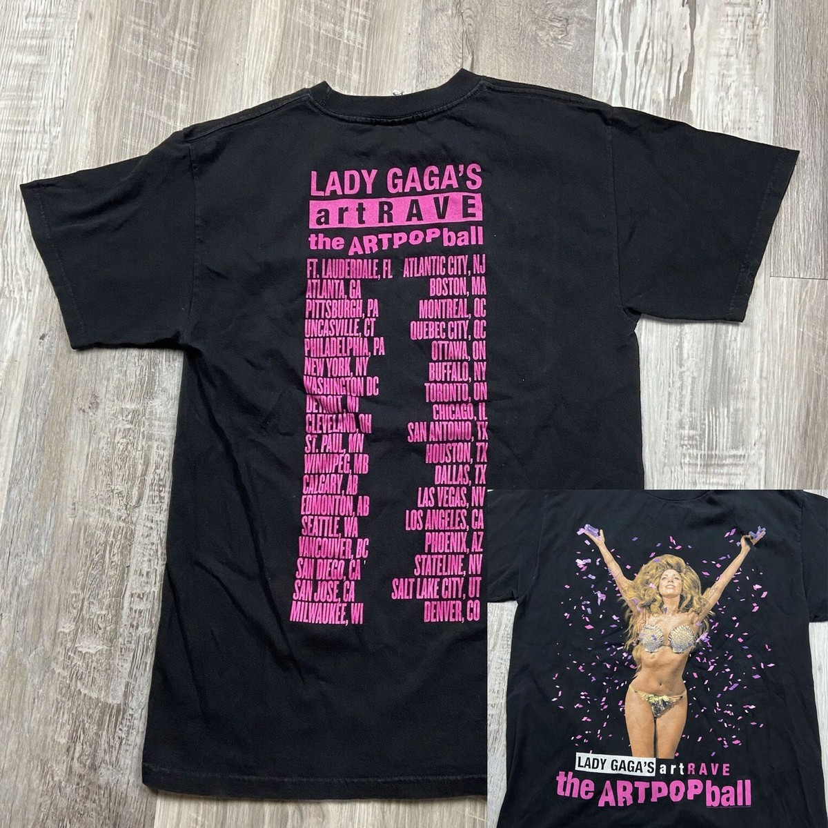 Lady Gaga Art Rave The Artpop Ball Tour Graphic T Shirt Reprint Black | eBay