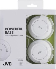 Image of JVC Headphones Foldable Lightweight Powerful Bass Over-Ear - White