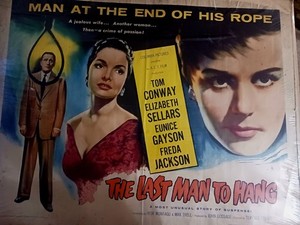 LAST MAN TO HANG  (1956)- director:Terence Fisher half heet poster 22x28 folded