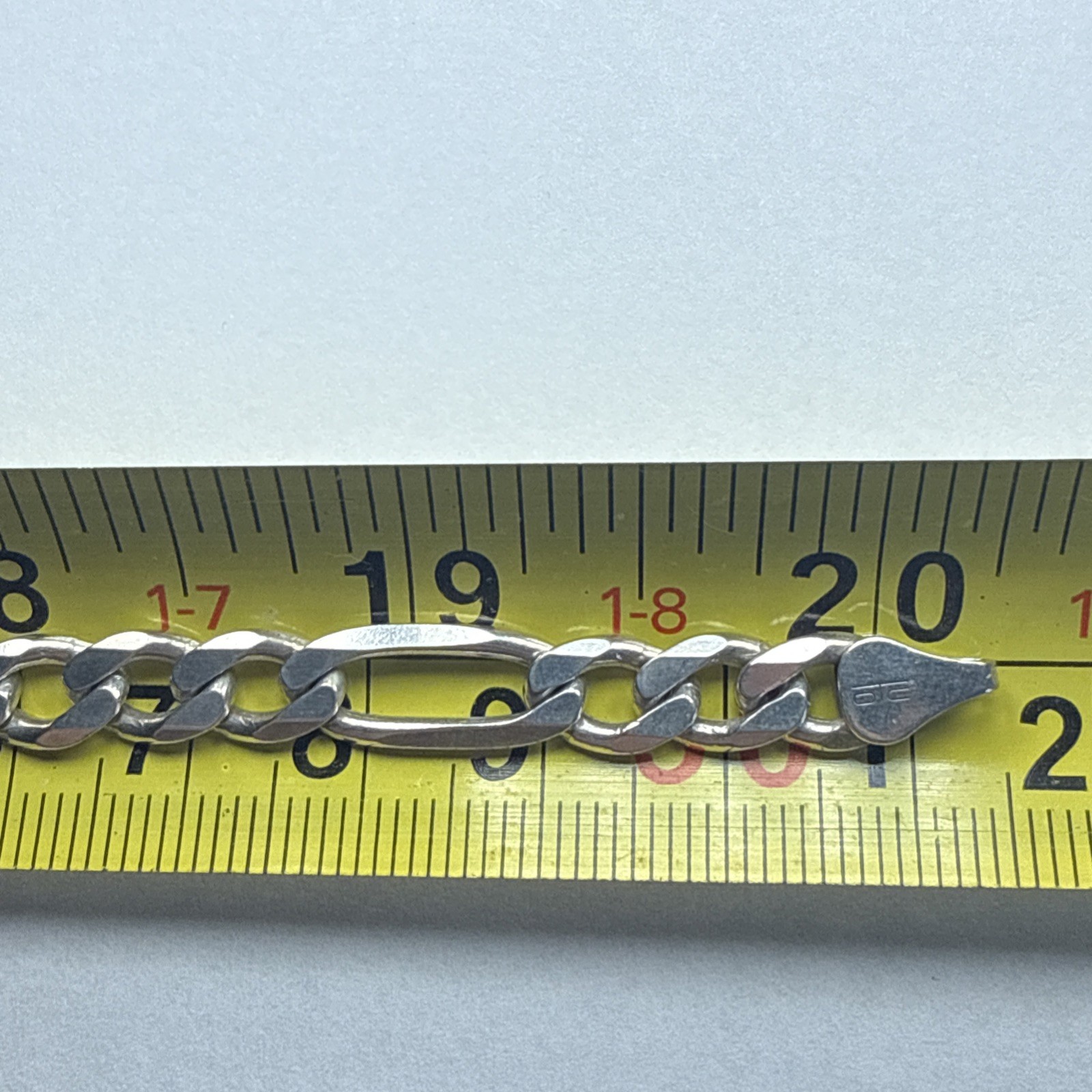 Silverite Solid Sterling Silver Figaro 7mm Link 2… - image 6