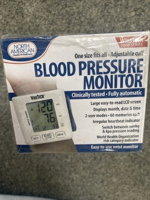 Digital Wrist Blood Pressure Monitor WrisTech 7000 Series JB7423CS M2