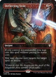 Deflecting Swat (Borderless) Foil - Commander Masters