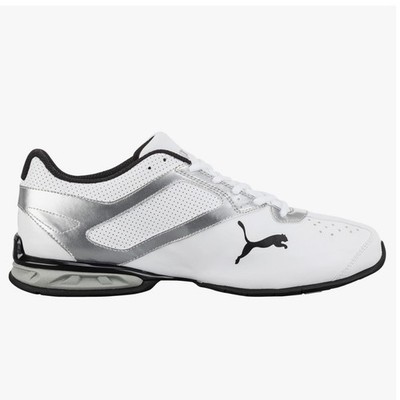 Puma Tazon 6 FM Mens White Silver Black Training Shoes 189873-01 Size 10